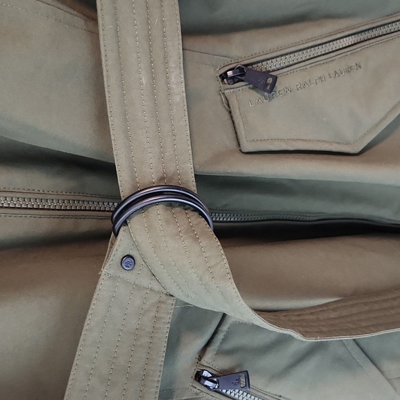 Lauren Ralph Lauren down puffer jacket army green midlength - Picture 7 of 12